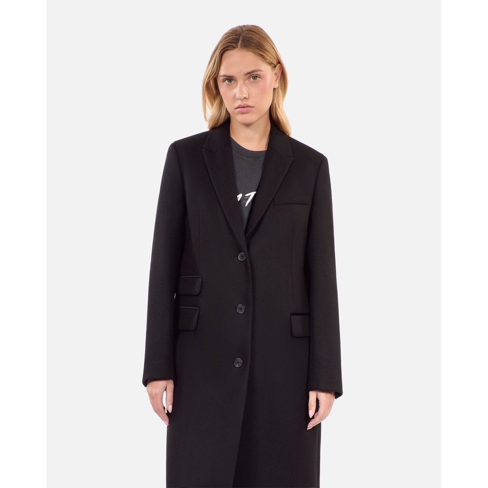 The Kooples NEW Single Breasted Wool Blend Coat Black‎  FR 36/US Small MSRP $775